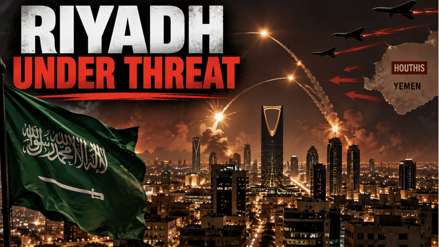 Saudi authorities issue emergency alerts as several explosions rattled parts of Riyadh