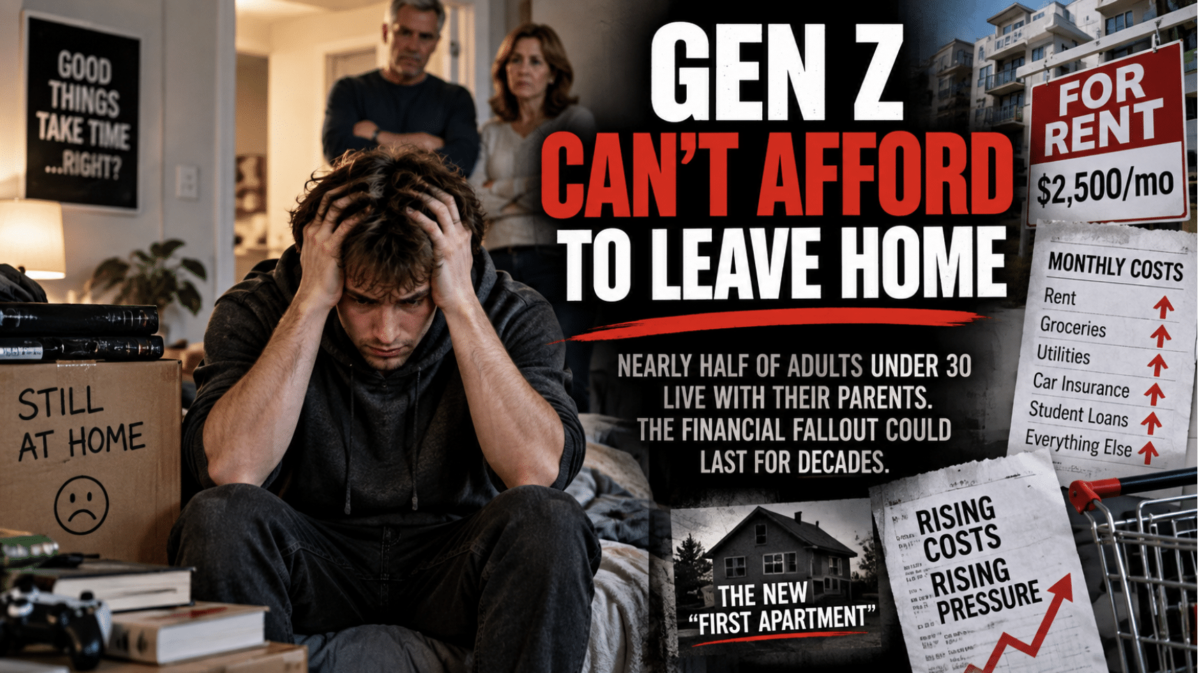 Nearly half of adults under 30 live with their parents and the financial fallout could last for decades