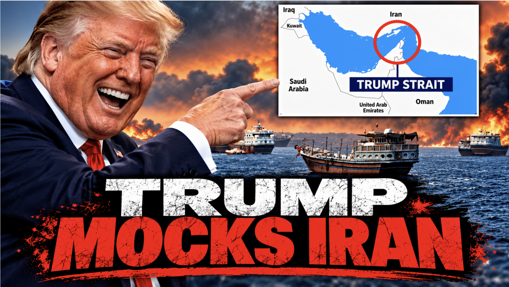 Trump trolls Iran with photo of ‘TRUMP STRAIT’ minutes after rejecting 7-day ceasefire deal
