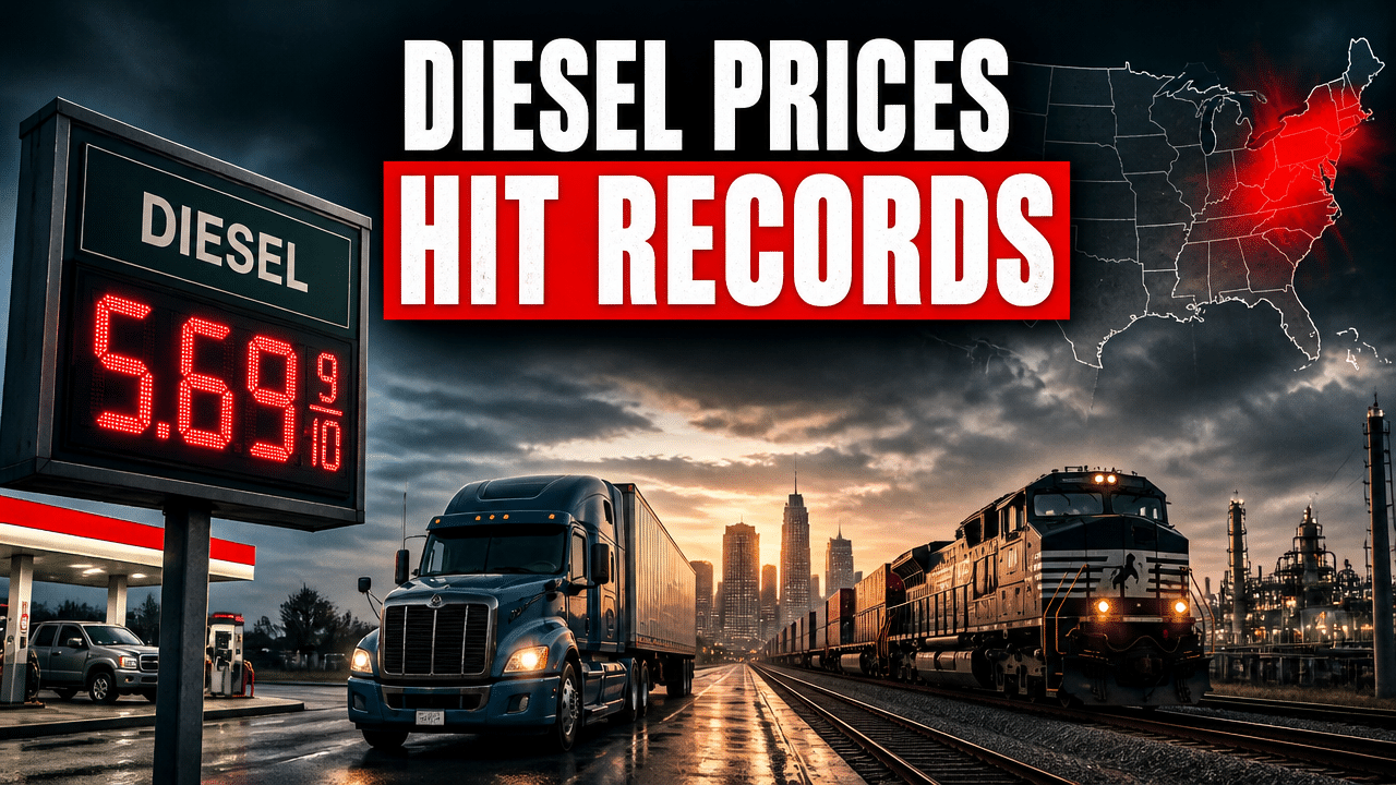 Record diesel prices are set to rip through the U.S. economy. Trucks and rails are only the start