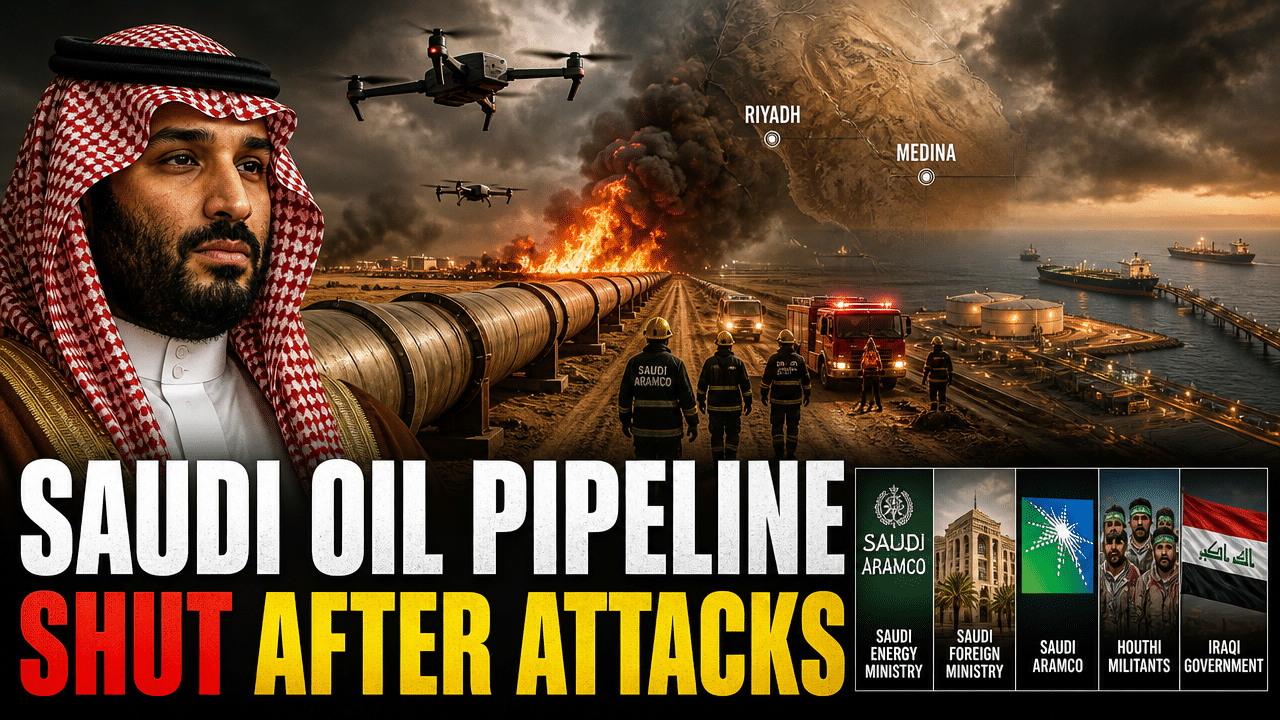 Saudi Arabia shuts East-West crude oil pipeline after multiple attacks