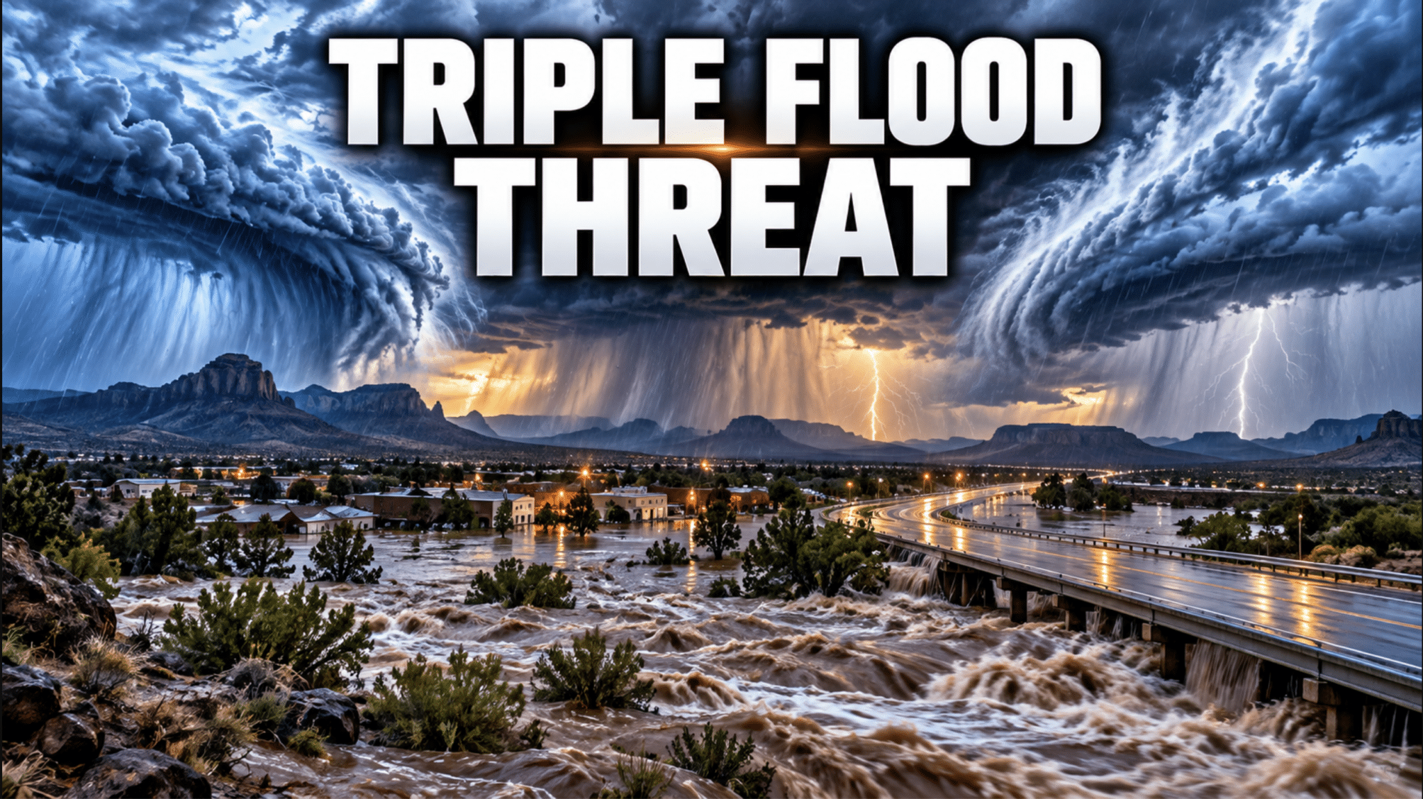 ‘Triple flood threat’ triggers urgent warnings for millions as massive storm engulfs 15 US states