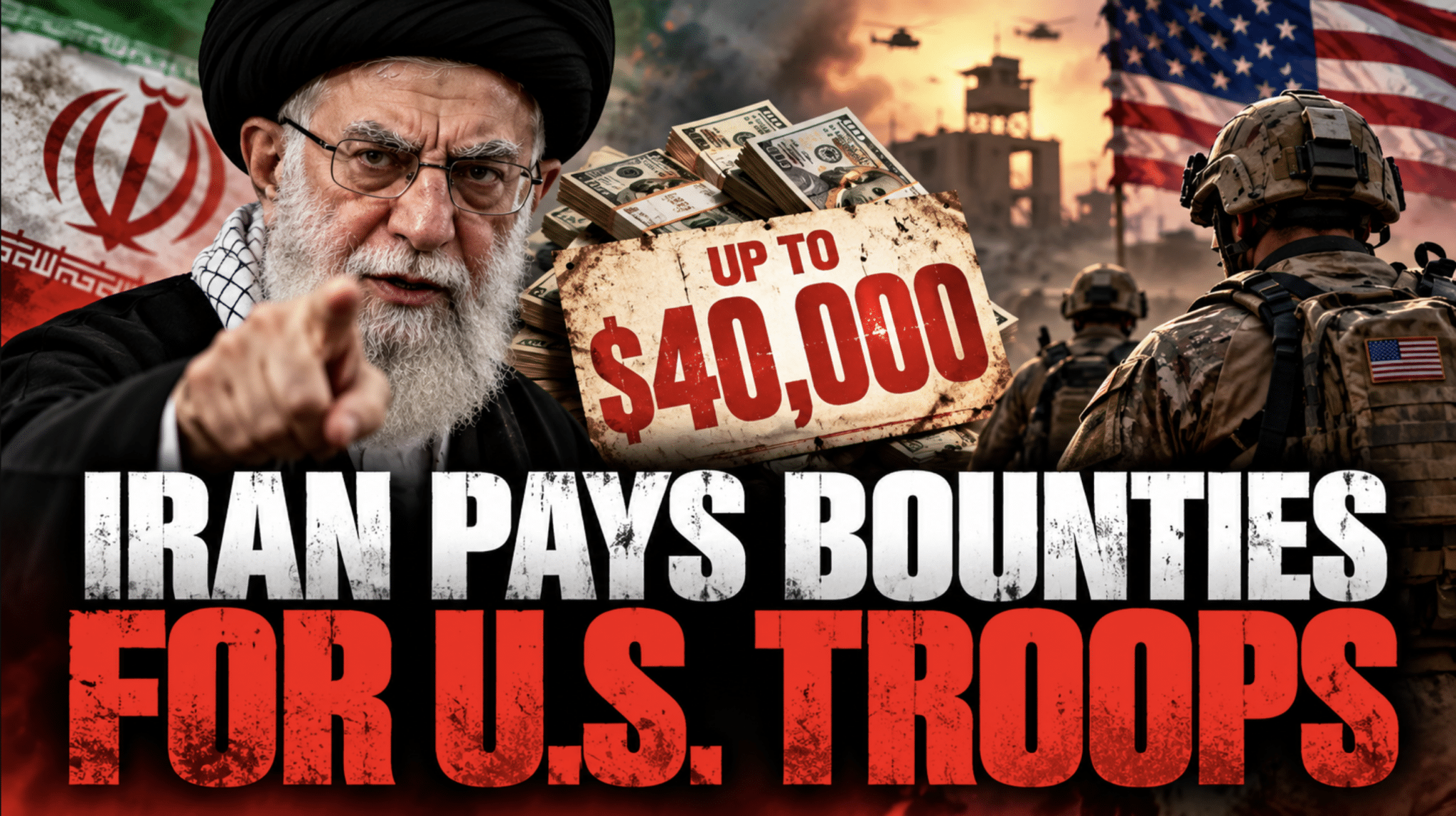 Iran offers bounties of up to $40,000 for capturing, killing US troops