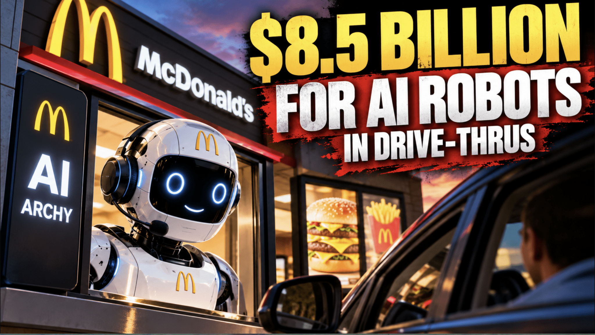 McDonald’s is spending $8.5 billion to replace humans with an AI called Archy in drive-thrus
