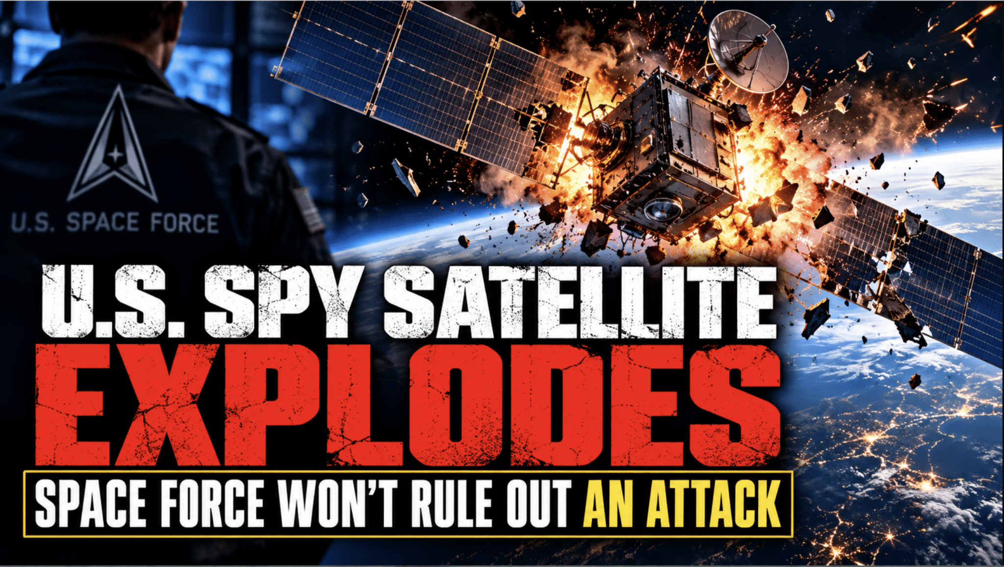 Mystery as US spy satellite explodes… and Space Force won’t rule out an attack