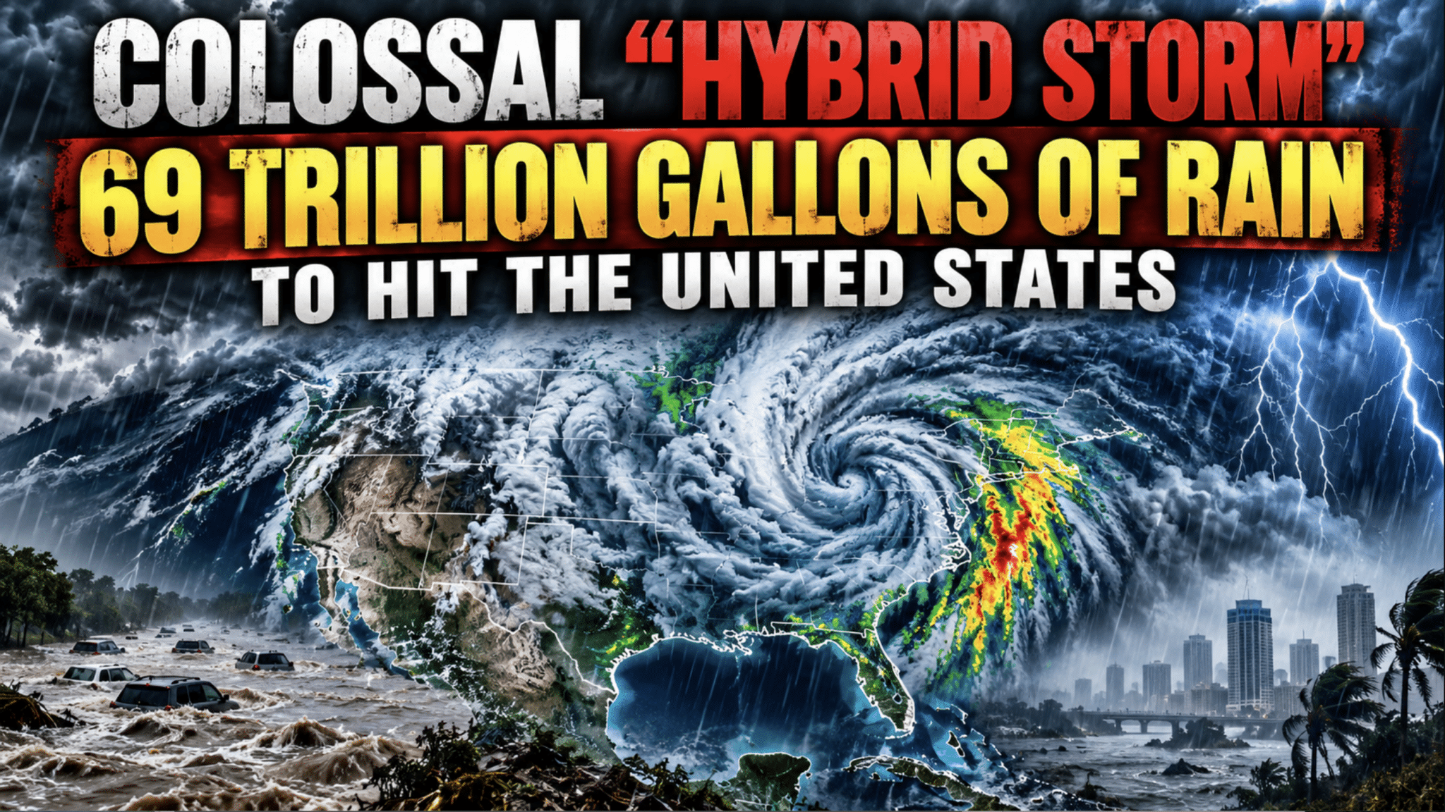 Colossal “Hybrid Storm” set to drop over 69 TRILLION gallons of rain on the United States