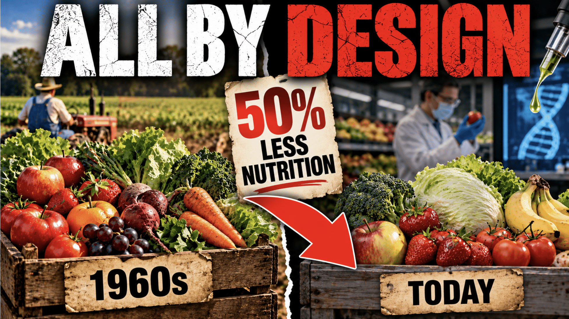 New study reveals Fruits and Vegetables only half as nutritious as they were in the 1960s