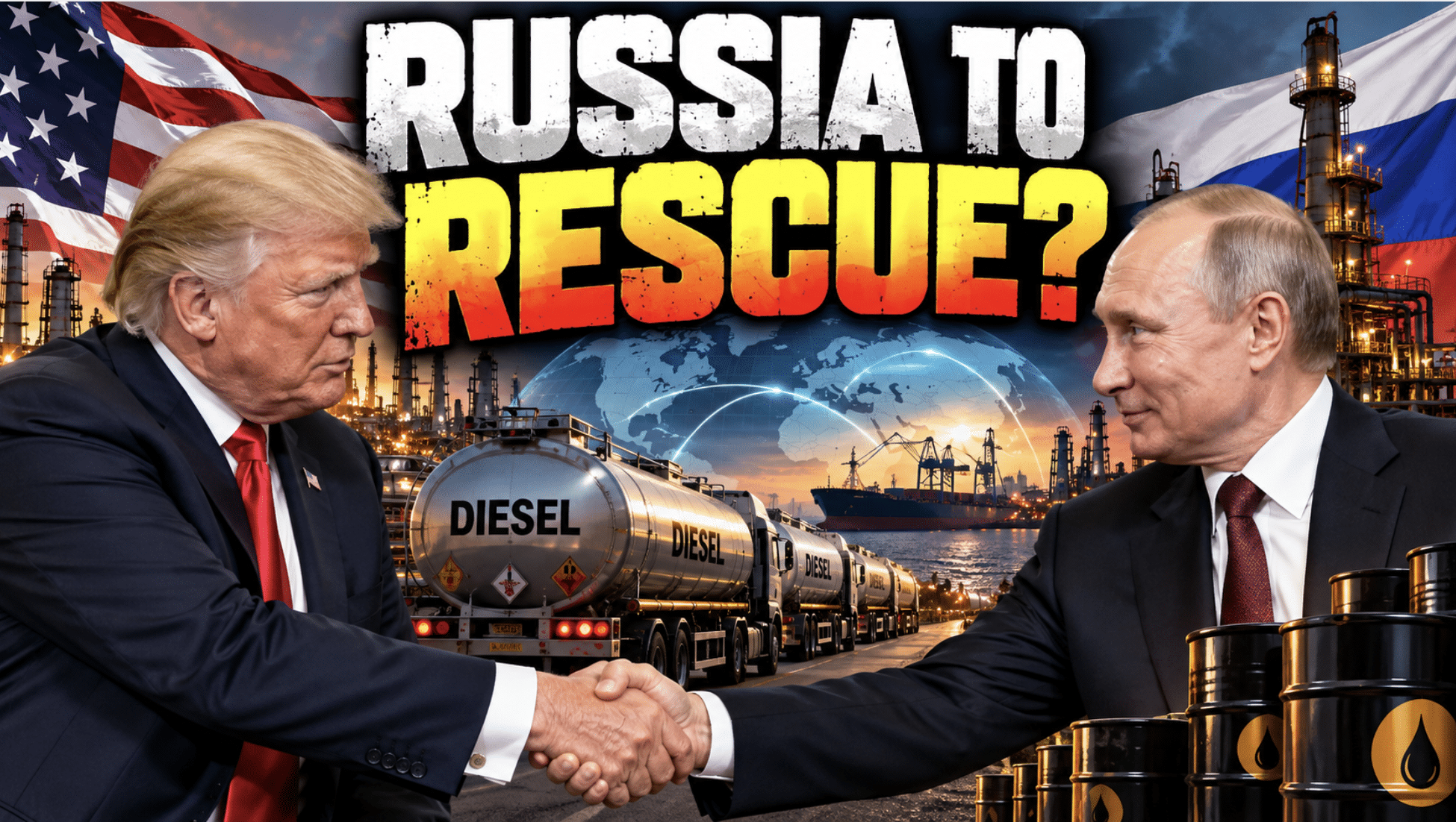 Trump says Russia will supply more than 4 million tons of diesel to the global market under deal with Putin