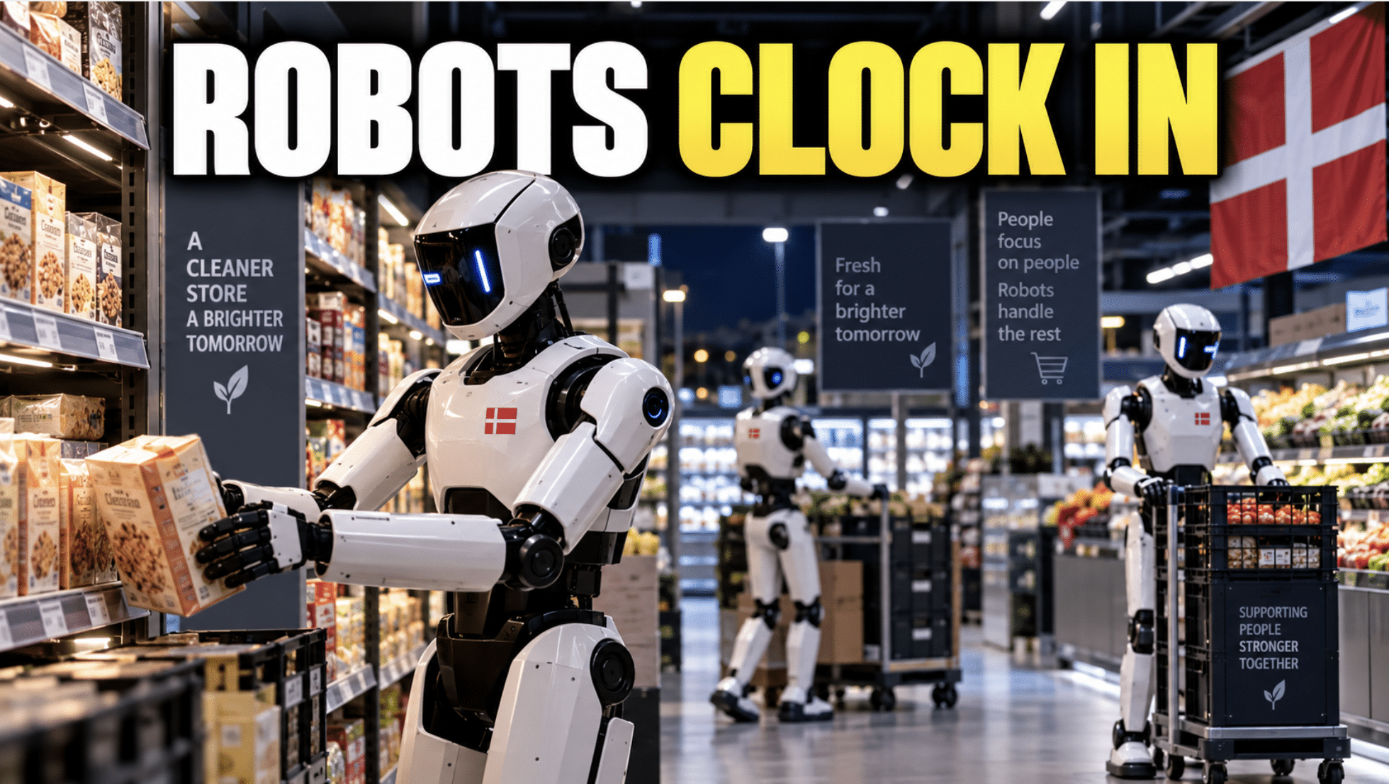 Humanoid Robots Invade Denmark’s Supermarkets as the Rise of the Machines Accelerates