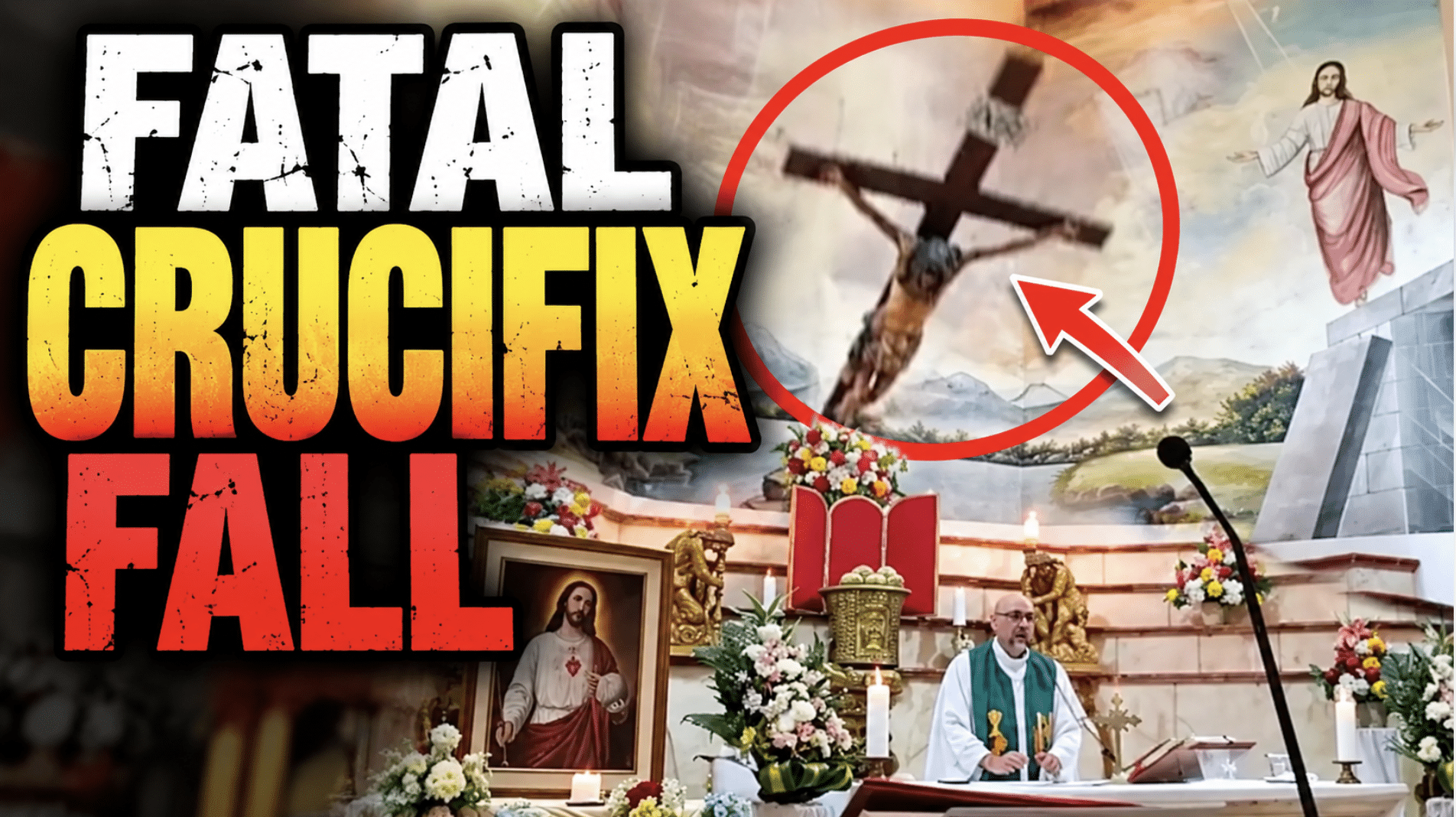 Catholic Priest killed by falling crucifix during live streamed Mass
