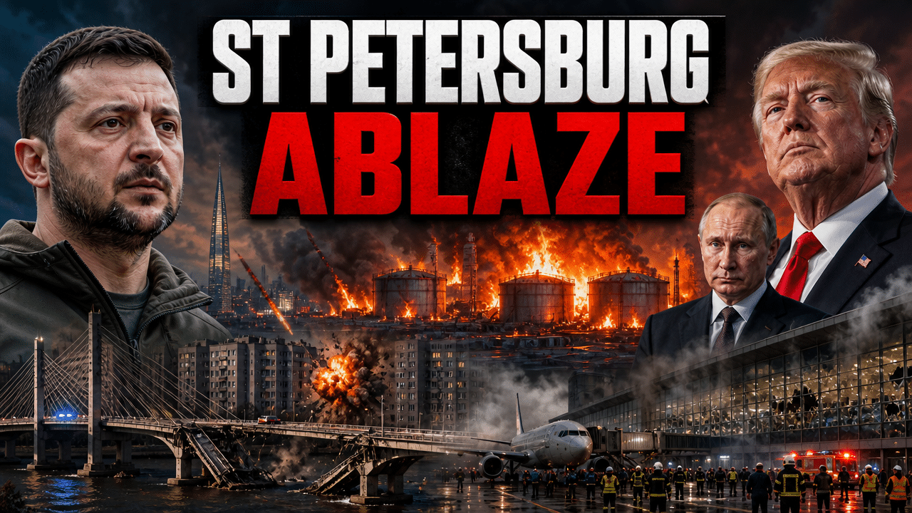 St Petersburg Ablaze As Zelensky Defies Trump In Huge Oil Depot Strike